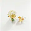 Zibo Vidro Nicho Moda Buquê de Pássaro Arranjo de Flores Enfeites de Vidro Buquê de Flores Eternas Presente Decoração de Mesa