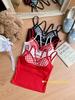 Diseño Falso de Dos Piezas Camisola Sexy con Almohadillas para el Busto, Hermosa Espalda, Estilo Lujuria Pura Nicho Bordado Top Ajustado para Mujeres