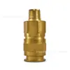 Conector Rápido de Latão Rosca Externa Três em Um Americano 1/4