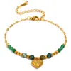 Pulsera de Personalidad Estilo Francés Retro Elegante Moda Ins Europea y Americana Cadena de Labios de Amor Pulsera de Acero Inoxidable Chapado en Oro de 18K para Mujer