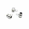 Anillo de Acero Inoxidable de Tres Arcos Cuentas Pasantes, Cuentas Separadoras, Cadena de Cuerda para Mano, Cuentas de Posicionamiento, Tubo Recto de Tres Ranuras, Accesorios para Joyería DIY