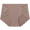 Pantaletas sin costuras de seda helada de tiro alto para mujer, talla grande, con encaje semitransparente, entrepierna de algodón puro, levanta glúteos, sexy tanga para mujer