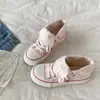 Tênis de lona com sola grossa feminino 2026 primavera e outono mais vendidos design dobrável de uso duplo tênis branco tênis feminino fresco dopamina