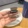 Pinza para el Cabello para Mujer Letra Cuadrada Esmerilada Pequeña Pinza de Sujeción Temperamento Parte Trasera de la Cabeza Medio Sujetado Pinza de Tiburón Pasador Pasador Accesorios para el Cabello Pasador Moda
