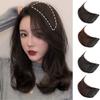 Pieza de peluca de cabello real, mini almohadilla para el cabello, almohadilla para la raíz del cabello, pieza reeditada, almohadilla natural invisible y esponjosa de una sola pieza, almohadilla para el cabello