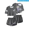 Kuromi kuromi Anime Ombligo Camiseta de Manga Corta Conjunto de Shorts Surrounding Bidimensional Dulce Estilo Japonés Lindo