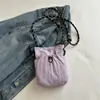 Bolsa pequena quadrada de tecido casual, leve, pronta para uso ao ar livre 2026, estilo japonês, dobrável, para moedas, celular, ombro, transversal