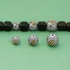 Seiko Diamante Mortero Separador Cuentas S925 Plata de Ley Pinzas Pluma de Cobre Cuentas de Plata Cuenta Redonda Accesorios DIY Pulsera Xizang Accesorios de Plata