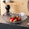 Lujo Ligero Estilo Francés Vintage de Gama Alta Bandeja de Frutas para Mesa de Centro de Sala de Estar, Plato de Exhibición de Frutas Secas y Bocadillos, Bandeja de Decoración para el Hogar de Gama Alta