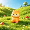 Lindo Shiba Inu Musgo Micro-Paisaje Creativo Dibujos Animados Cachorro Decoración Accesorios Mini Coche Adornos de Escritorio