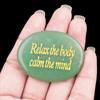 2144-Piedra de Palma de Cristal Natural, Piedra Cruda de Cristal con Grabado, Piedra para Aliviar la Preocupación, Piedra de Ánimo, Pulsera DIY al por Mayor