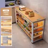Estante de suelo multicapa para barra de bar, mesa estrecha con estantes, mesa de comedor, mesa divisoria para sala de estar, mesa larga simple de ocio para balcón