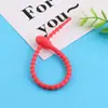 Abraçadeiras de Silicone Coloridas Personalizadas Abraçadeiras de Rã DIY para Bolsa Chaveiro Pingente de Boneca Cabo de Dados Abraçadeiras de Silicone