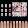 Especial transfronteiriço para unhas de cores misturadas unhas francesas usando unhas remendo nude rosa francês armadura pré-fabricada Coringa atacado