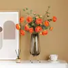 Ramo Artificial de 9 Cabezas de Peonía, Arreglo de Flores Falsas para Decoración de Hogar, Boda, Hotel, Exhibición de Arreglos Florales, Venta al por Mayor