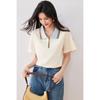 2025 Verano Nuevo Polo Camiseta Manga Corta Top para Mujer Diseño de Vestido para Mujer Micro-gorda