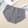 [Personalizado] una pieza de seda de hielo sin costuras para mujer talla de cintura color sólido transpirable calzones sexys de mujer 810