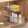 Estante de Almacenamiento Debajo del Lavabo, Gabinete para Lavabo de Baño, Estante de Almacenamiento Deslizante de Múltiples Niveles, Escurridor de Platos para Cocina