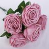 Buquê de Rosa Imperial Artificial de 7 Cabeças Transfronteiriço para Casamentos, Flores Artificiais para Banquetes de Noivado, Decoração Suave Buquê Artificial de Rosa Imperial