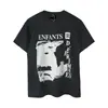 Nova Camiseta de Base Melancólica Rica de Segunda Geração Erd Sketch Graffiti Solta Casual de Manga Longa Marca Tendência Masculina e Feminina Camiseta de Manga Longa
