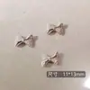 Arte de Uñas Transfronterizo Ultra Brillante Circonita Lazo Plateado Decoración de Uñas Celebridad de Internet Popular Venta Caliente Mariposa Pequeña Accesorios para Uñas Al por Mayor