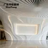 Nueva tira de luz comercial estilo chino panel de yeso curvo ranura de luz empotrada GRG panel de pared artístico de yeso natural ignífugo
