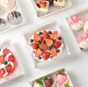 Caixa de Embalagem para Bolo Pequeno de 2/3/4 polegadas da Amazon, Caixa Plástica para Embalagem de Sobremesa Mousse Mil Camadas, Caixa para Cortar Bolos Estilo Ocidental