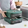 Caja de Huevos para Mantener Frescos en el Refrigerador, Caja de Almacenamiento de Huevos de Plástico de Grado Alimenticio, Tipo Cajón, Gran Capacidad, Rodamiento Automático
