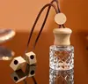Frasco Vazio para Perfume de Carro, Pingente de Fragrância para Carro, Frasco de Vidro com Tampa de Madeira Maciça, Frasco Difusor Universal para Óleos Essenciais, Fornecimento Direto do Fabricante