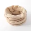 Conjunto de cachecol de lã outono e inverno masculino e feminino cachecol de cor sólida versátil gola térmica de suporte cervical de tricô outono e inverno coreano espesso
