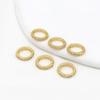 Anillo de Zirconia que Conserva el Color Chapado en Oro de 18K con Forma de Oreja de Gato, Abalorio para Pulsera y Collar Hecho a Mano DIY C45