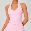 Sujetador Deportivo Cruzado de Espalda Descubierta Hermoso para Mujer, Chaleco Deportivo Nude para Yoga, Secado Rápido, Transpirable, para Correr, Fitness