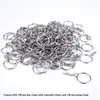 Chaveiro 25 Aberturas Mais Corrente de 4 Seções Porta-Chaves + Porta-Chaves com Corrente Kit de Chaveiro DIY com Corrente