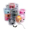Cordón elástico plano de cristal con cuentas de alta elasticidad mejorado, que no se decolora, no mancha y es resistente al desgaste para pulseras de manualidades