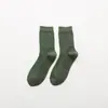 Calcetines de otoño e invierno para hombre, calcetines casuales de color liso vertical para hombre, calcetines de moda para hombre, calcetines, medias para hombre, venta al por mayor