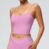 Cross-border Sling Beauty Back Yoga Vest com almofada no peito Casual Tight Fitness Vest Feminino Outer Wear Running Vest