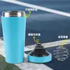 Comercio exterior para vaso agitador de una sola capa, vaso mezclador de batidos de proteína para fitness, gran capacidad, acero inoxidable, vaso de agua deportivo