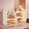 Estante de Mesa, Porta-Objetos de Canto de Mesa, Estante de Livros Retrátil de Múltiplas Camadas, Prateleira de Armazenamento de Canto de Mesa para Estudantes
