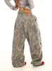 Jeans de Pierna Ancha Sueltos Largos para Mujer con Estampado de Leopardo Estilo Hot Girl Americana Verano Nuevo Diseño de Nicho Silueta