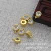 Hongxing Joias DIY Cobre Cor Dourada 24K Conserva Cor 4*6mm Pingente Único Pequeno Pingente Zircônia Acessórios Materiais Artesanais B1461