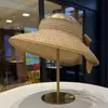 Sombrero de Paja Estilo Jiang Yan para Mujer, Sombrilla de Playa de Verano, Protección UV, Sombrero de Sol Abierto Tejido de Paja, Nuevo Modelo 2026