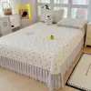 Cobertor de cama acolchoado espesso A-class para transmissão ao vivo cobertor de cama cobertor de cama mãe e bebê estilo coreano cobertor de cama de renda protetor de cama grosso cor sólida