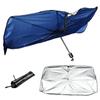 Parasol para coche coche automático paraguas plateado titanio parasol telescópico protector solar aislamiento térmico coche parasol de verano delantero
