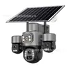 Cámara Solar V380 4g Pantalla Triple Pistola-Bola Tres Lentes Zoom 10X Batería de Bajo Consumo Monitor Inalámbrico
