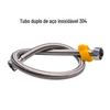304 aço inoxidável trançado tubo de entrada vaso sanitário mangueira de metal tubo de água quente e fria mangueira de aço inoxidável mangueira de alta pressão