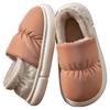 Pantuflas de Algodón Stomp Feeling para Mujer Invierno con Forro Polar Bolsa de Talón para Casa Interior Cálidas Suela Gruesa Impermeables Zapatos de Algodón Luna Postparto