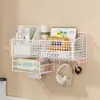 Estante de Pared Artefacto para Dormitorio Estantería de Noche para Dormitorio de Estudiantes Colgante de Pared sin Taladro Cesta Colgante para Litera Inferior