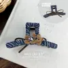 Pinza de Garra Ab Rayada de Oso Coreano con Lazo Pinza de Tiburón para Moño en la Parte Posterior de la Cabeza Accesorio para el Cabello para Mujeres