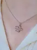 Collar con Colgante Estilo Luochen Ins Dulce y Fresco Flor Calada Incrustada con Circonita Cadena para Clavícula de Diseño Creativo para Mujeres