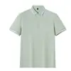 Camisa Polo de Manga Corta para Hombre, Estilo Delgado de Verano, Moderna, Versátil, Cómoda, Casual, de Gama Alta, Camiseta Top con Cuello Ajustado
